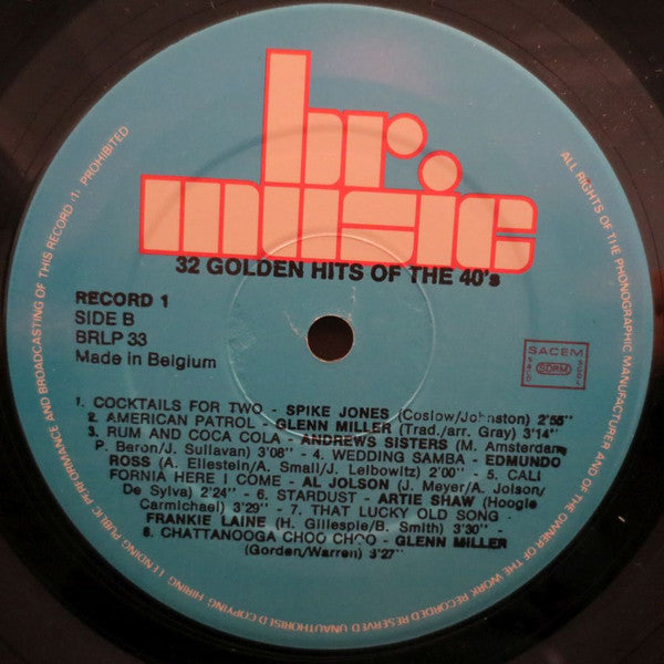 Various : Golden Hits Of The 40s (2xLP, Comp)