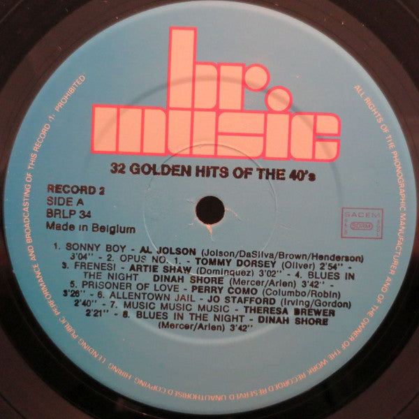 Various : Golden Hits Of The 40s (2xLP, Comp)