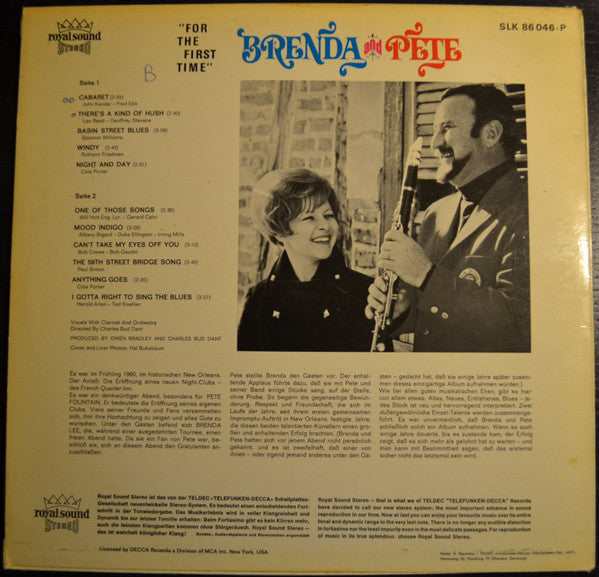 Brenda* And Pete* : "For The First Time" (LP, Album)
