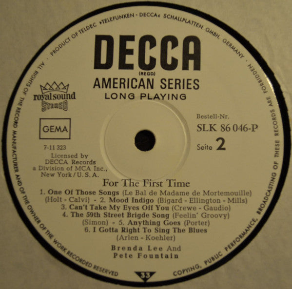 Brenda* And Pete* : "For The First Time" (LP, Album)