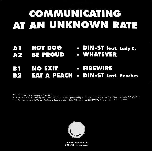 Din-St · Firewire · Whatever : Communicating At An Unknown Rate (12")