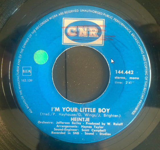 Heintje : I'm Your Little Boy / Two Little Stars (7", Single, Mono)