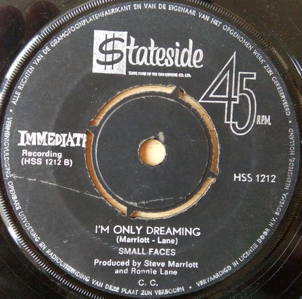Small Faces : Itchycoo Park / I'm Only Dreaming (7", Single)