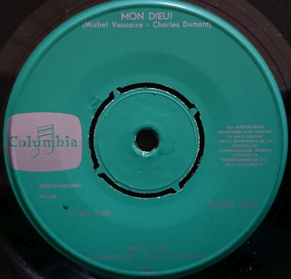 Edith Piaf : Mon Dieu / Des Histoires (7", Single, Gre)