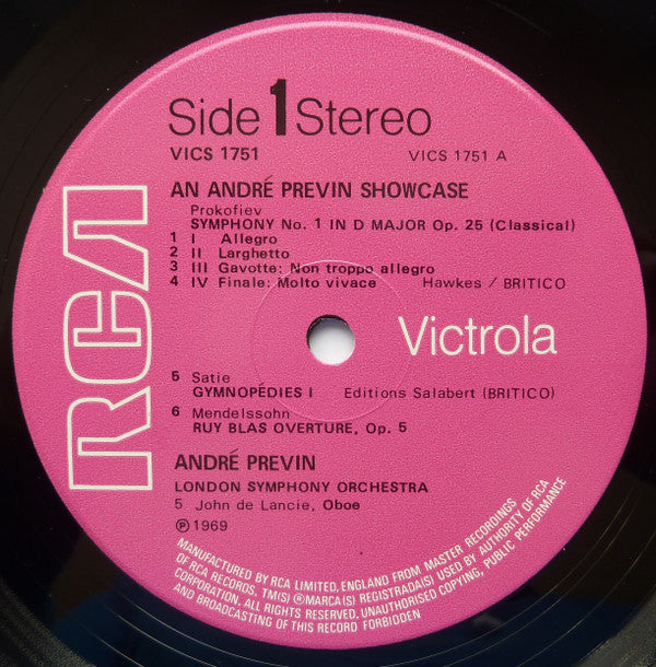 André Previn : An Andre Previn Showcase (LP, Comp)