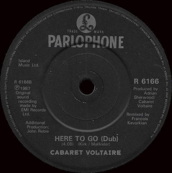 Cabaret Voltaire : Here To Go (7", Single)