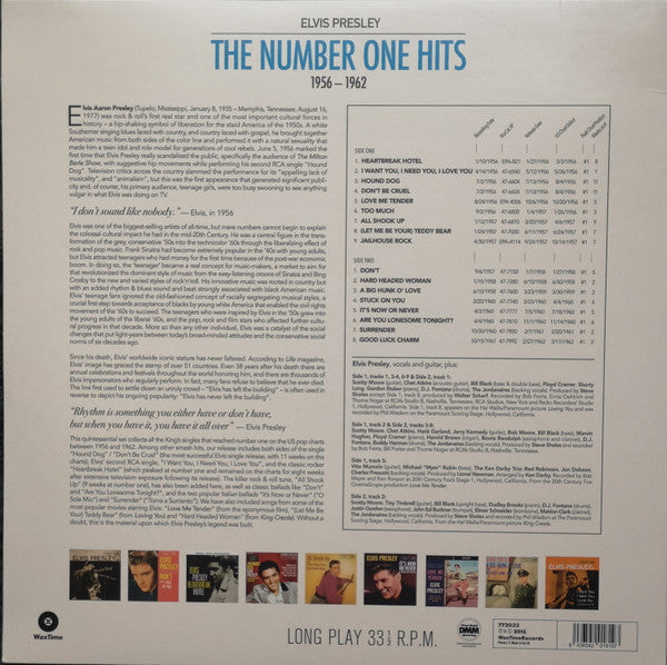 Elvis Presley : The Number One Hits 1956-1962 (LP, Comp)