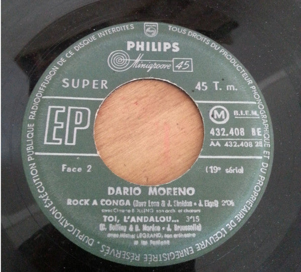 Dario Moreno : C'est Ça L'Amore / Rock A Conga (7", EP)