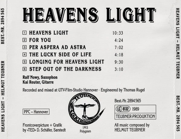 Helmut Teubner : Heavens Light (CD, Album)