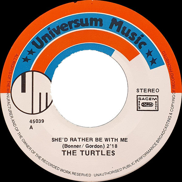 The Turtles : She'd Rather Be With Me (7", Single)