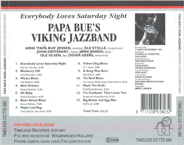 Papa Bue's Viking Jazz Band : Everybody Loves Saturday Night (CD, Comp)