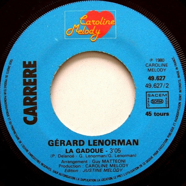 Gérard Lenorman : Si J'étais Président (7", Single)