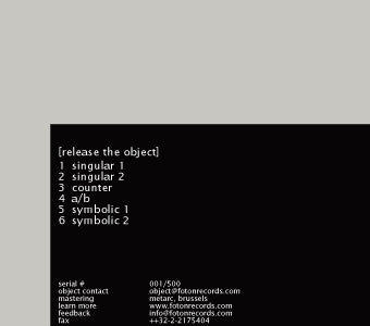 Object (3) : Release The Object (CD, Album, Ltd, Num)
