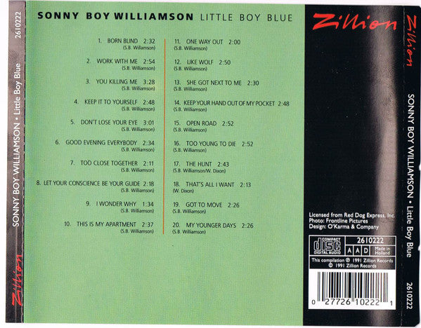 Sonny Boy Williamson (2) : Little Boy Blue (CD, Comp, RE)