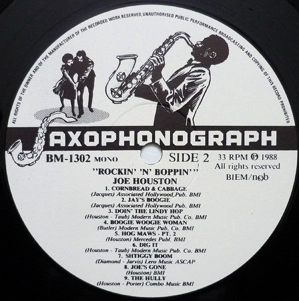 Joe Houston : Rockin' 'N' Boppin' (LP, Comp, Mono)