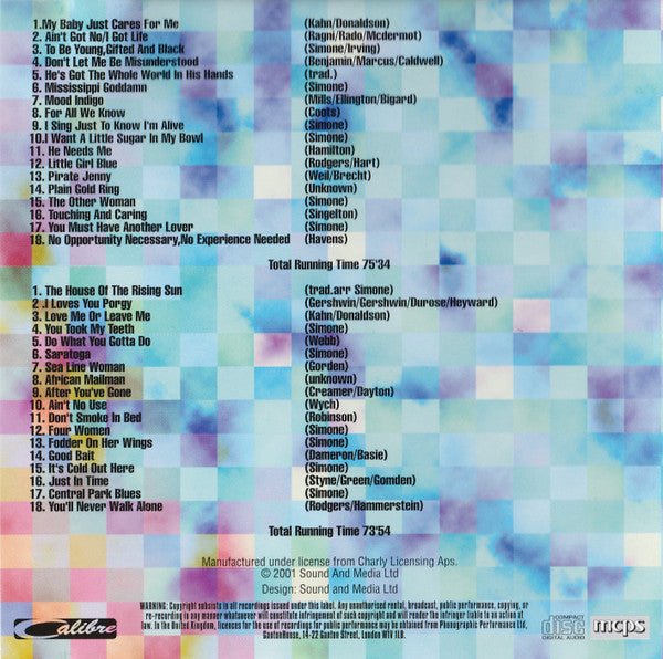 Nina Simone : My Baby Just Cares For Me (2xCD, Comp)