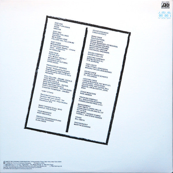 Genesis : Three Sides Live (2xLP, Album, All)