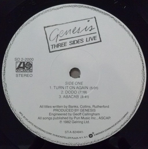 Genesis : Three Sides Live (2xLP, Album, All)