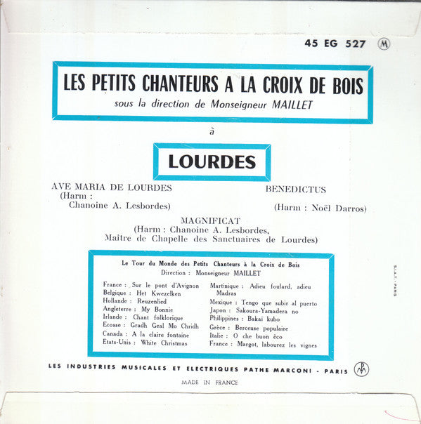 Les Petits Chanteurs A La Croix De Bois : Ave Maria De Lourdes / Benedictus / Magnificat (7", EP)
