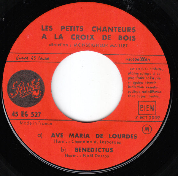 Les Petits Chanteurs A La Croix De Bois : Ave Maria De Lourdes / Benedictus / Magnificat (7", EP)