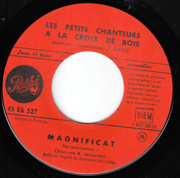Les Petits Chanteurs A La Croix De Bois : Ave Maria De Lourdes / Benedictus / Magnificat (7", EP)