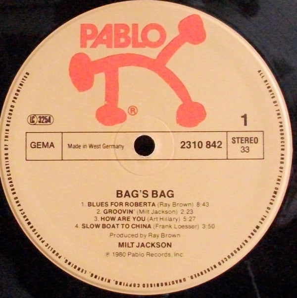 Milt Jackson : Bags'  Bag (LP, Album)