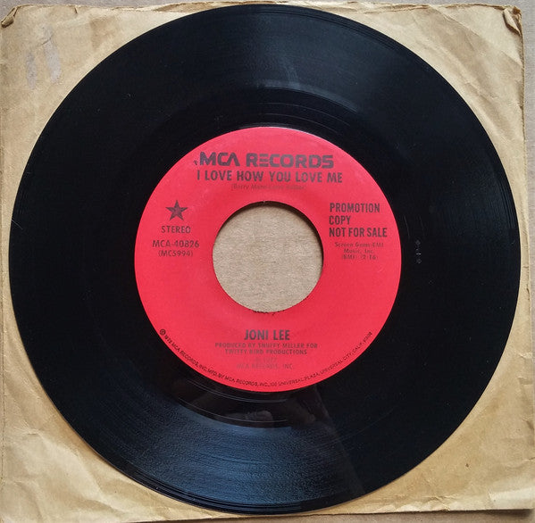 Joni Lee (2) : I Love How You Love Me (7", Single, Promo)