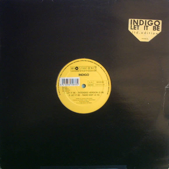 Indigo (18) : Let It Be (12", Ltd)