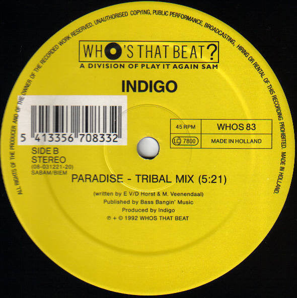Indigo (18) : Let It Be (12", Ltd)