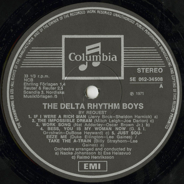 The Delta Rhythm Boys : By Request (LP, Album)