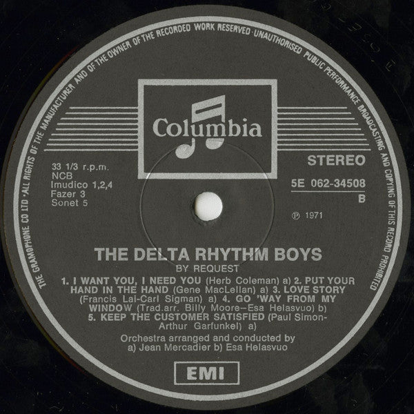 The Delta Rhythm Boys : By Request (LP, Album)