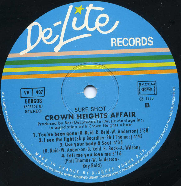 Crown Heights Affair : Sure Shot (LP, Album)
