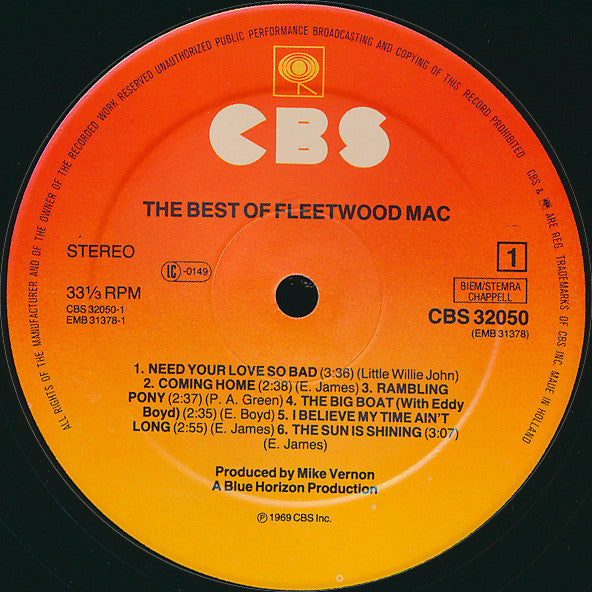 Fleetwood Mac : The Best Of Fleetwood Mac (LP, Comp, RE)