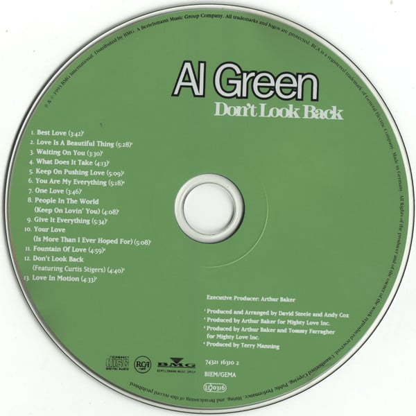 Al Green : Don't Look Back (CD, Album, Son)
