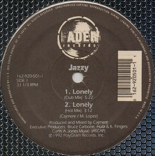 Jazzy : Lonely (12")