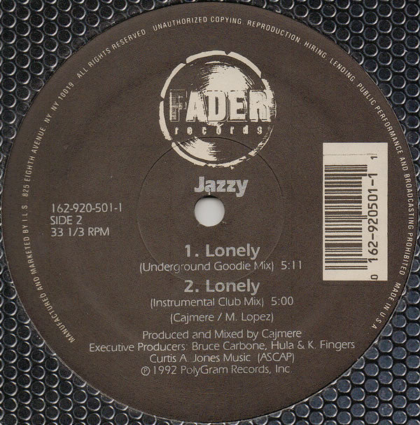 Jazzy : Lonely (12")