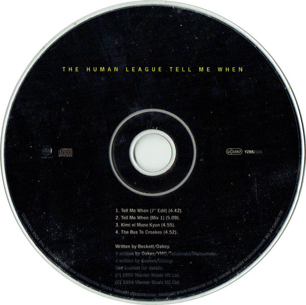 The Human League : Tell Me When (CD, Single, May)