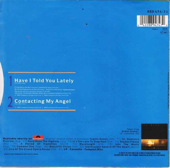 Van Morrison : Have I Told You Lately (7", Single)