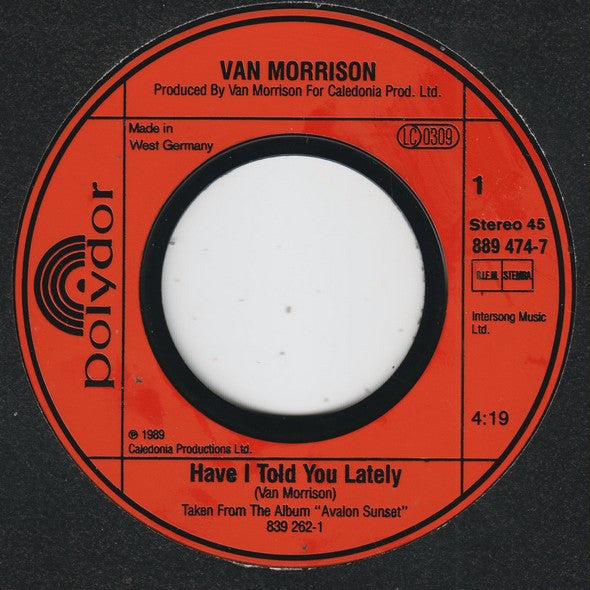 Van Morrison : Have I Told You Lately (7", Single)