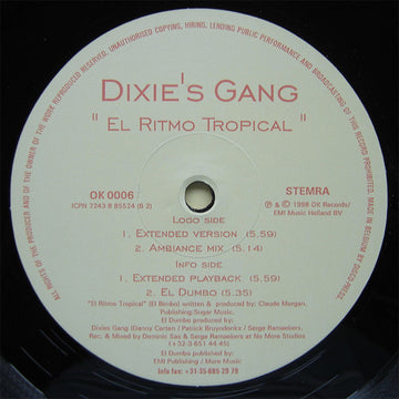 Dixie's Gang : El Ritmo Tropical (12")