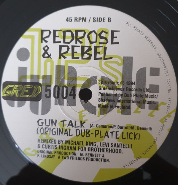 Anthony Red Rose & Tony Rebel : Gun Talk (Remixes) (12")