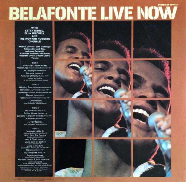 Harry Belafonte : Belafonte Live Now (2xLP, Album)