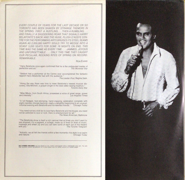 Harry Belafonte : Belafonte Live Now (2xLP, Album)