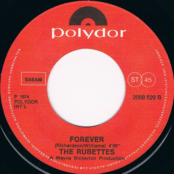 The Rubettes : Juke Box Jive (7", Single)