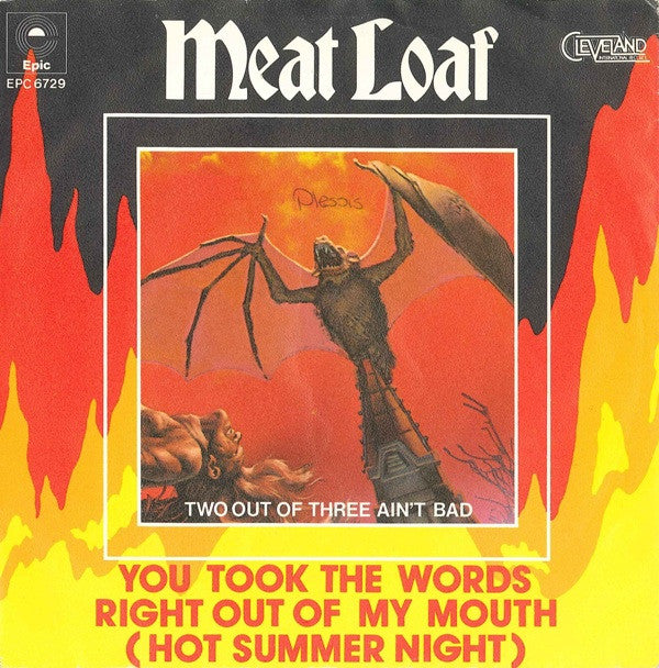 Meat Loaf : You Took The Words Right Out Of My Mouth (Hot Summer Night) (7", Single)