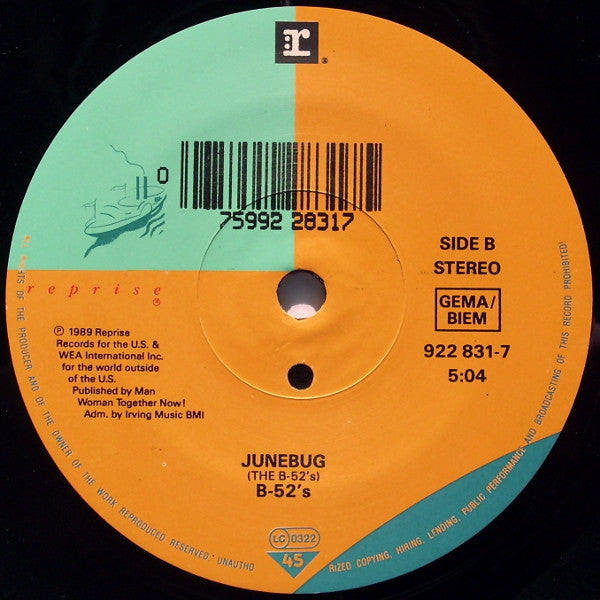 The B-52's : Channel Z (7", Single)