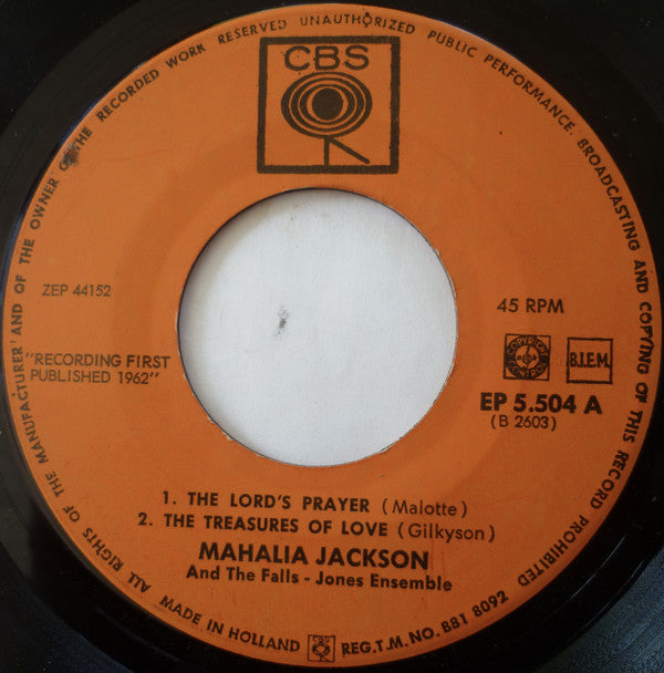Mahalia Jackson : The Lord's Prayer (7", EP)
