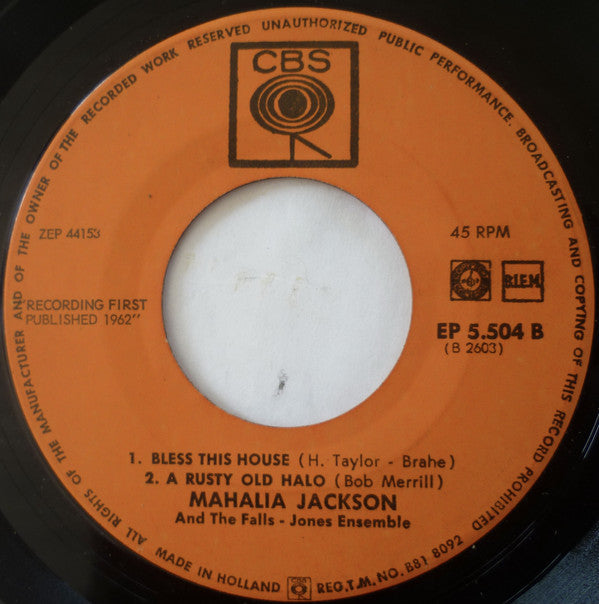 Mahalia Jackson : The Lord's Prayer (7", EP)