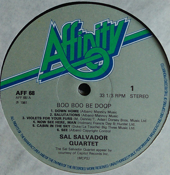 Sal Salvador Quartet : Boo Boo Be Doop (LP, Album)