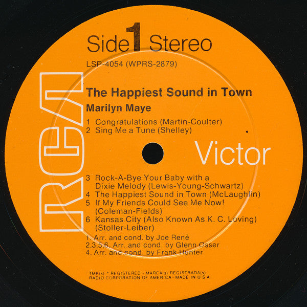 Marilyn Maye : The Happiest Sound In Town (LP, Album)